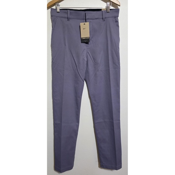 NEW NIKE REPEL SLIM-FIT ANKLE LENGTHGOLF CHINO PANTS MEN 32x31 Purple Trouser
